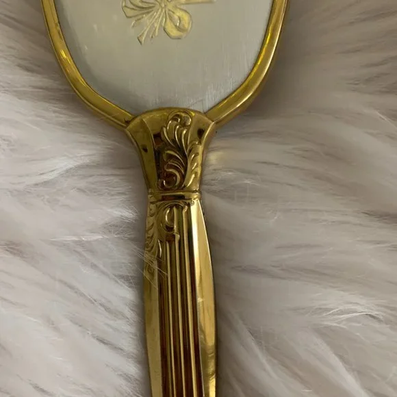 vintage gold hair brush - Picture 4 of 12